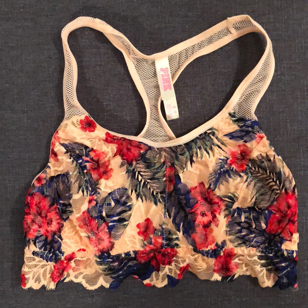 PINK Floral bra